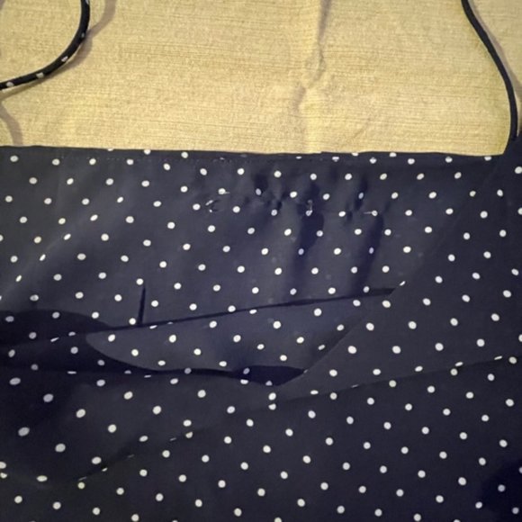 Navy Blue Double Layer Polka Dot Camisole - size 12 - Picture 6 of 8